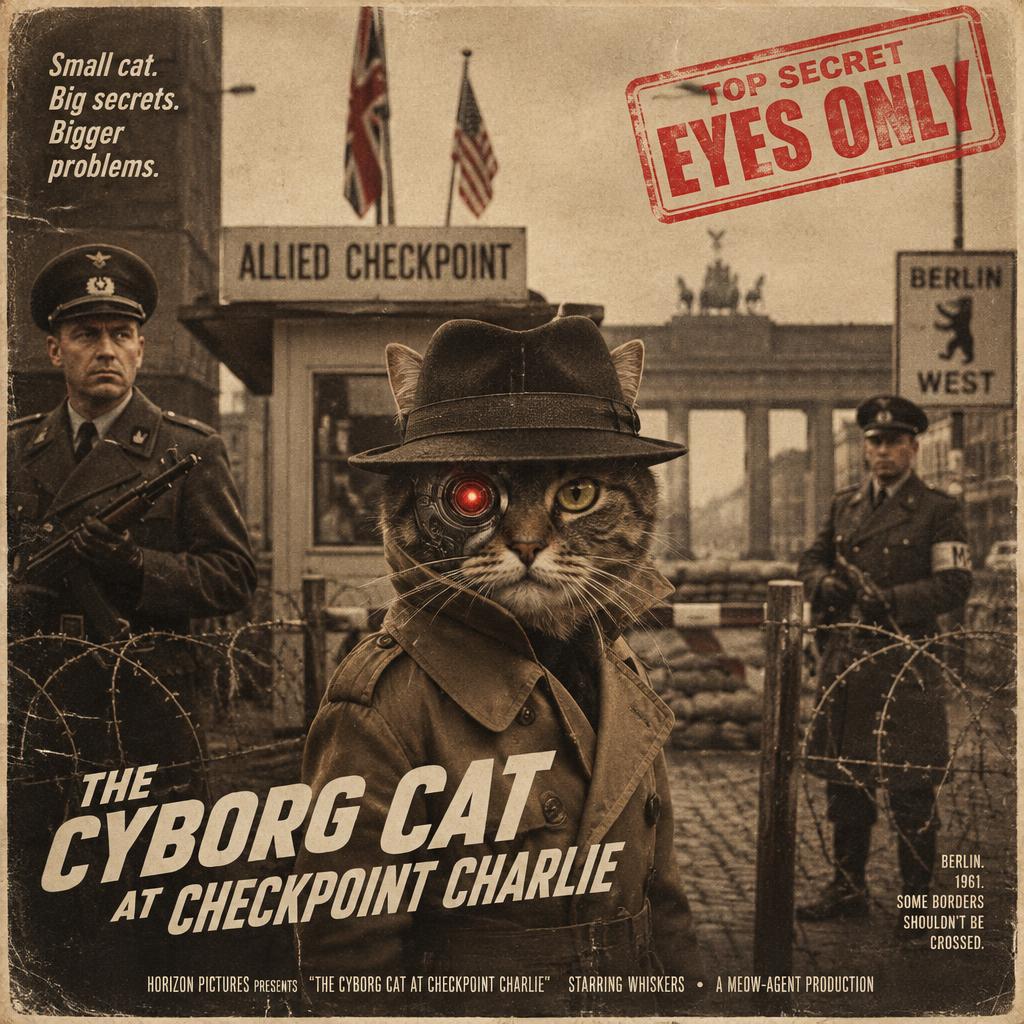 Checkpoint Charlie: Disguise: impeccable. Papers: smudged.