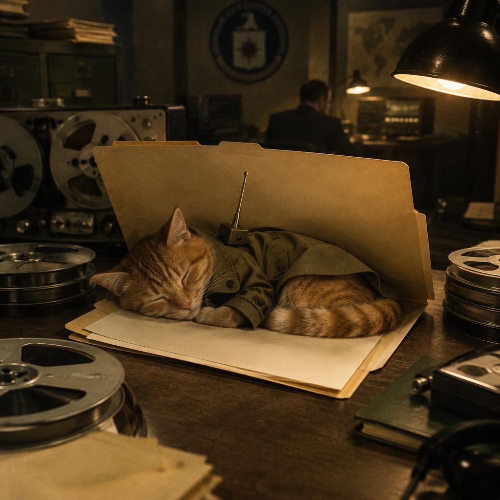 Deep cover: Eight-hour surveillance nap.